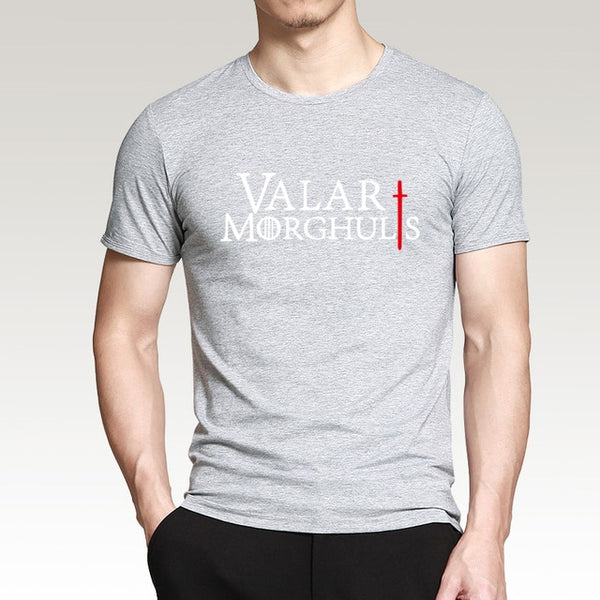 hot sale Game of Thrones Valar Morghulis Printes T-shirt 2019 Summer Fashion Casual Short Sleeve O-neck Men T shirts 100% Cotton