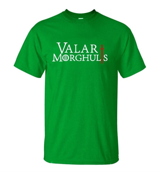 hot sale Game of Thrones Valar Morghulis Printes T-shirt 2019 Summer Fashion Casual Short Sleeve O-neck Men T shirts 100% Cotton